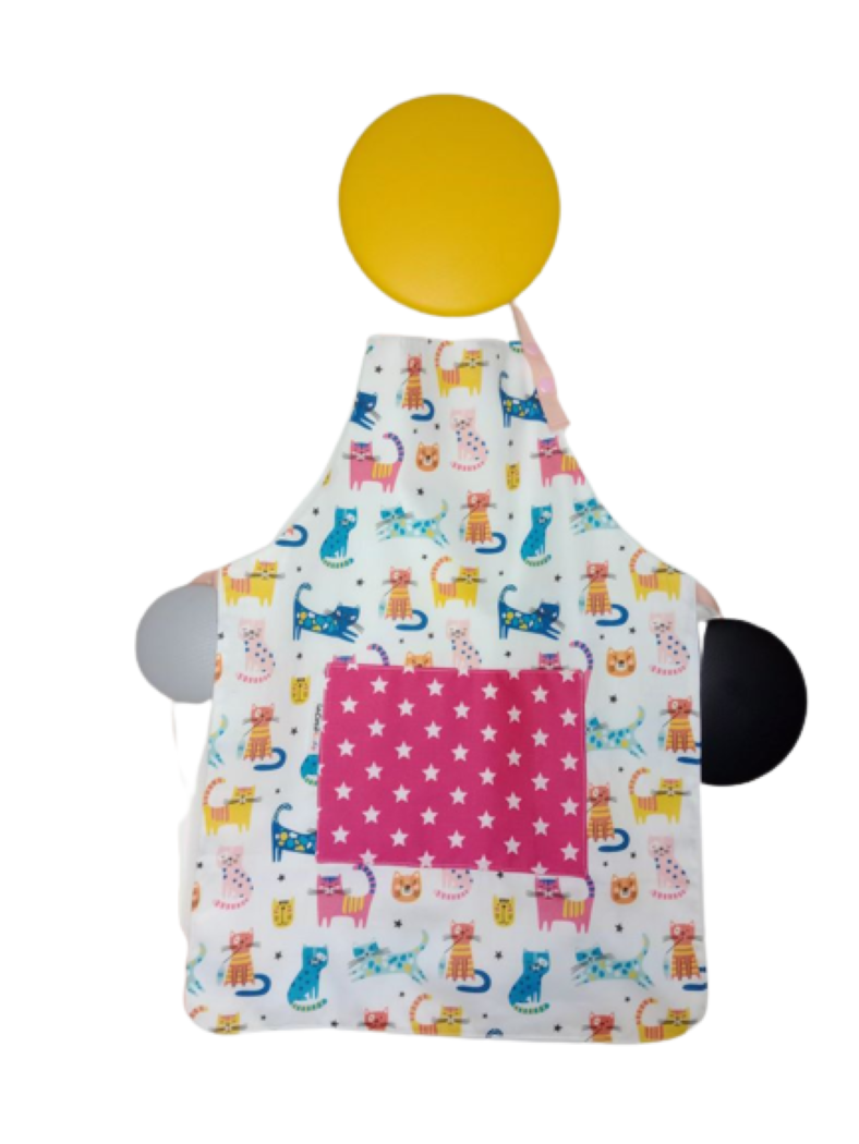 GREMBIULE per bambini GIALLO in cotone 100% CHEFCLUB cucina KIDS età 4+